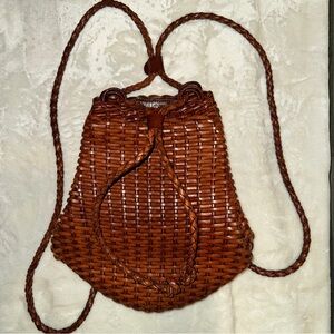 ELLIPI ITALY Woven Tan Backpack